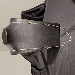 Smoky Peach Quartz & 925 Silver Necklace